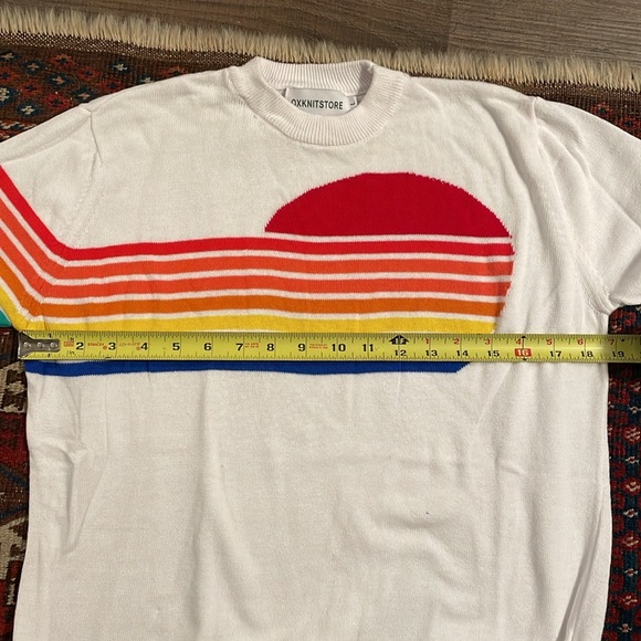 NWOT retro rainbow sweater - Picture 5 of 7